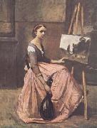 Jean Baptiste Camille  Corot L'atelier (mk11) oil on canvas